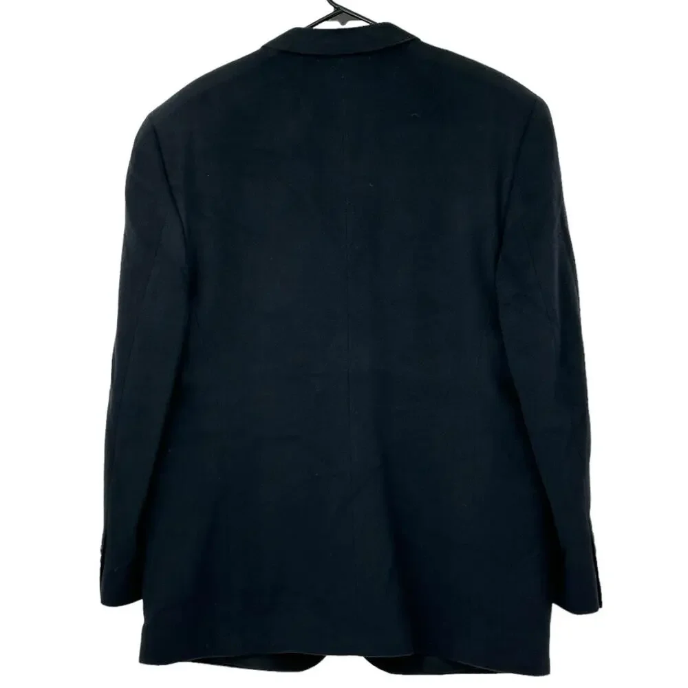 Barneys New York Jacket Mens‎ 44 Stuartwood 100% Cashmere Navy Quiet Luxury